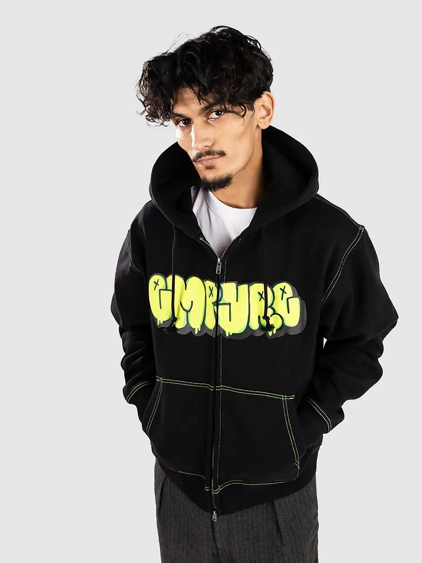 Empyre Empyre Slime Hettegenser med glidelås svart