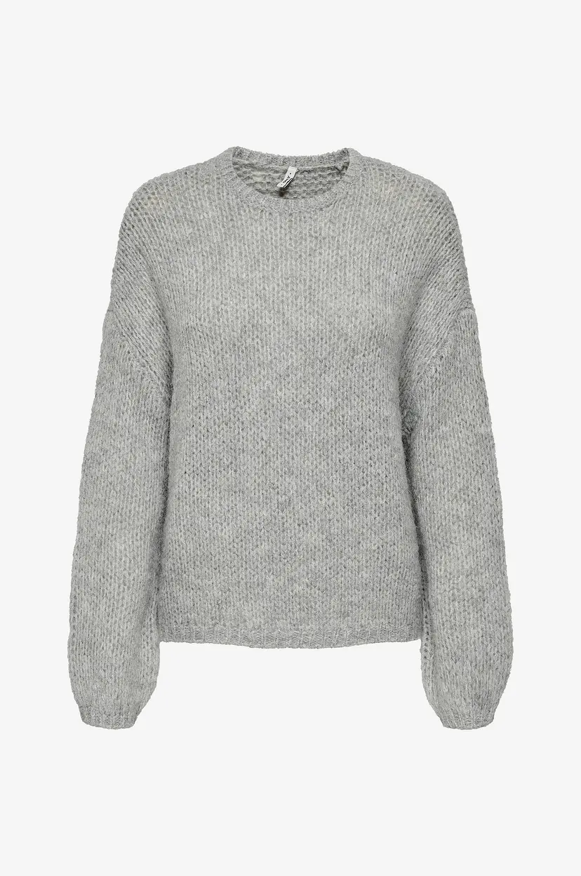 ONLY Genser onlJackie LS Pullover Knt - Grå