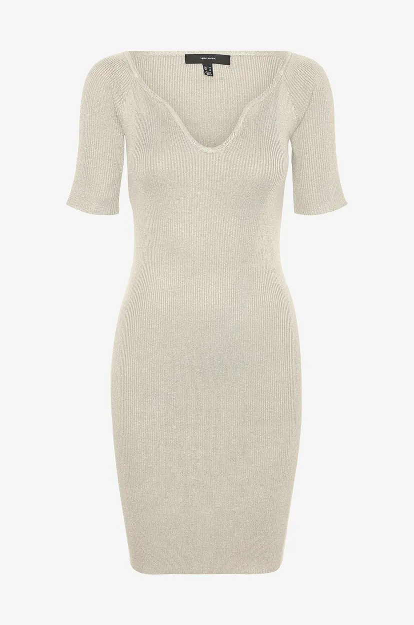 Vero Moda Kjole vmWillow SS Sweetheart Short Dress - Beige