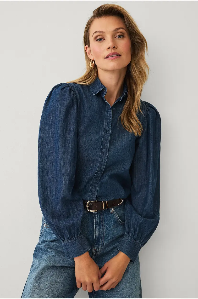 Ellos Collection Denimskjorte - Blå