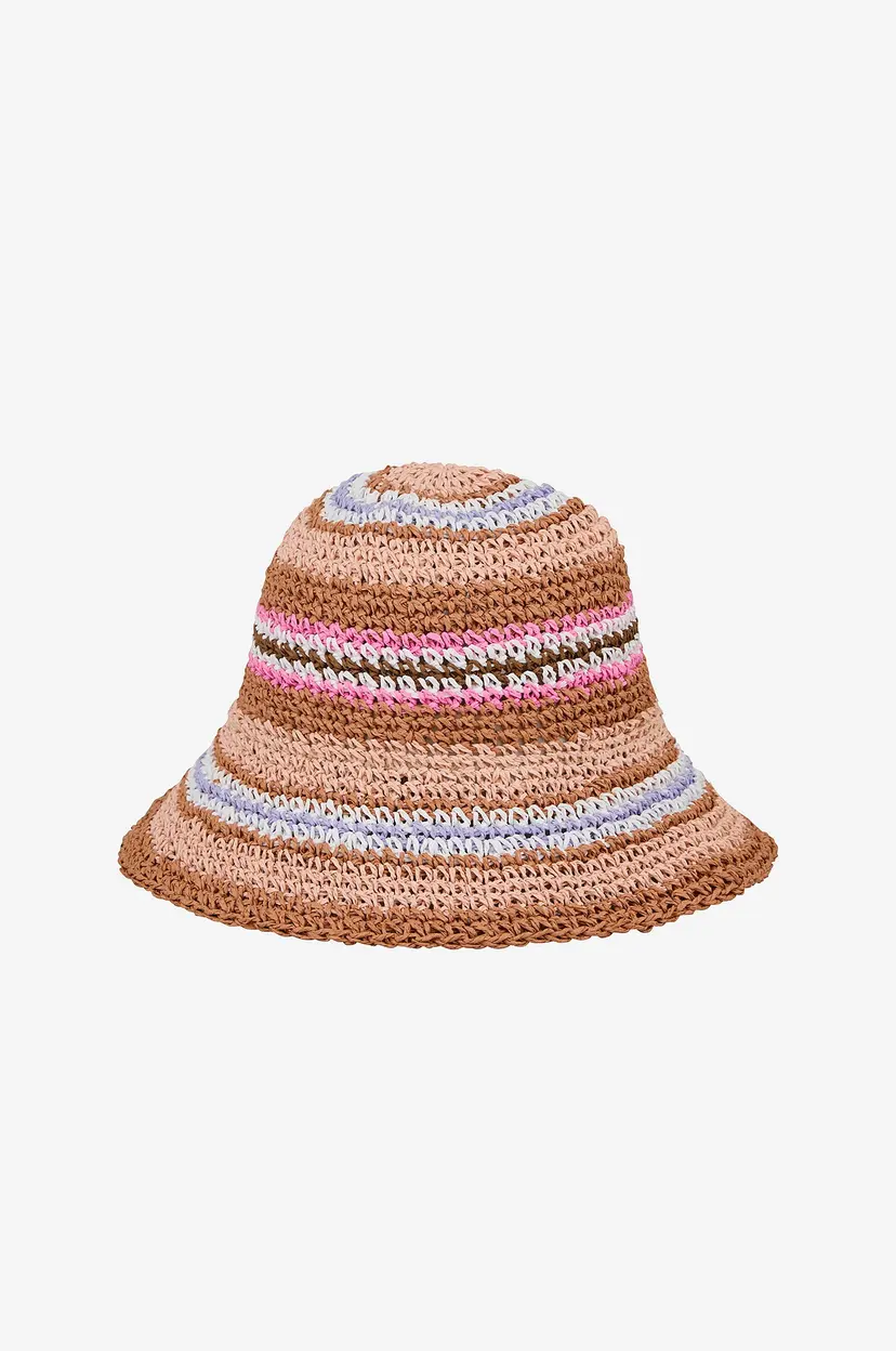Becksöndergaard Stråhatt Striped Saverina Straw Hat - Brun