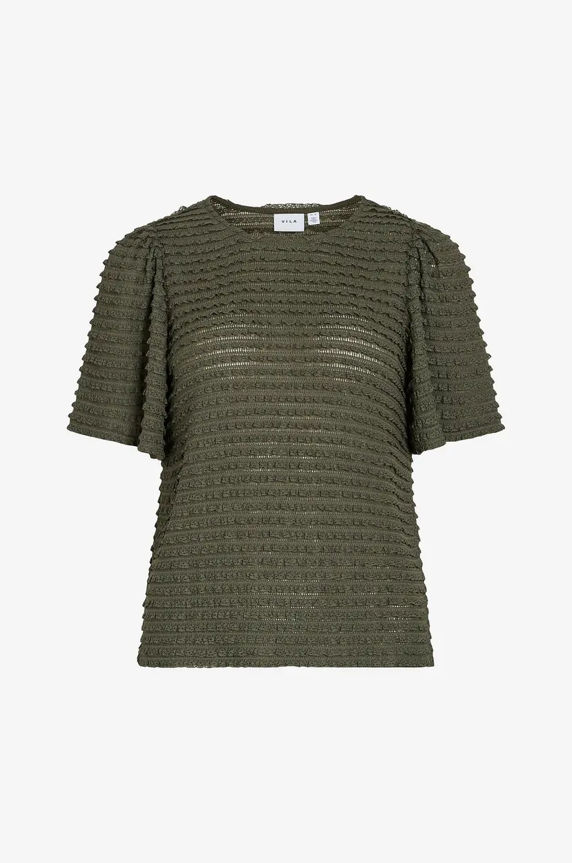 Vila Topp viLogan O-neck S/S - Grønn