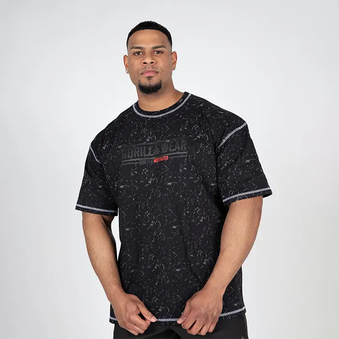 Gorilla Wear Saginaw Oversized T-Shirt, Washed Black
