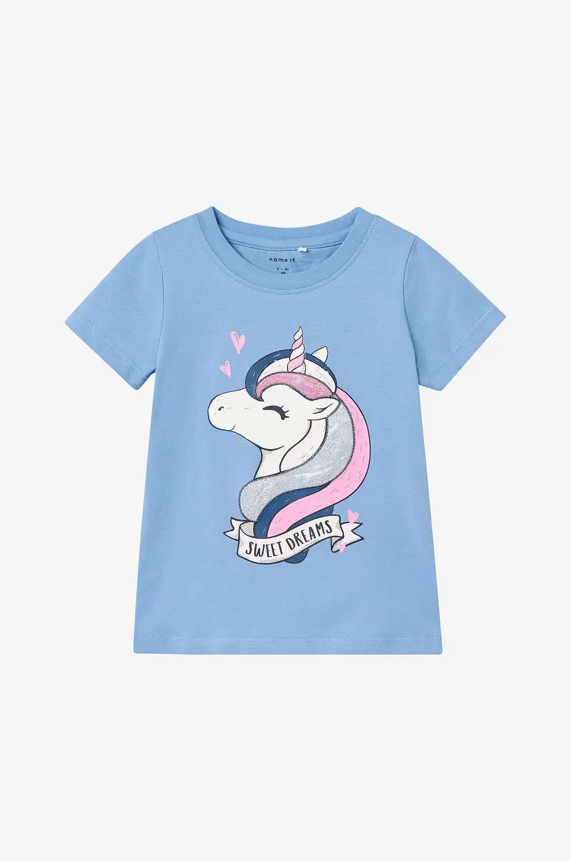 NAME IT Topp nmfKornella SS Top Box - Blå