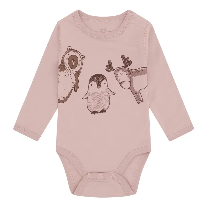 Hust and Claire Hust and Claire - Body Ull og Bambus Baloo Animals Adobe Rose