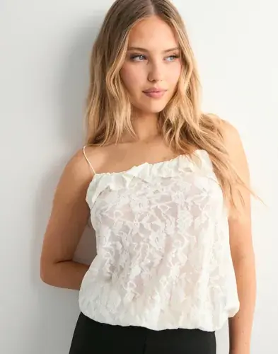 Nelly Nelly - Hvit - Lace Balloon Singlet