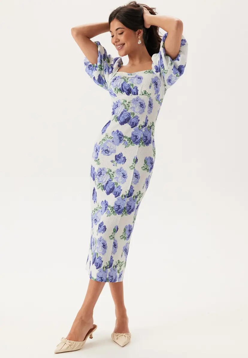Bubbleroom Volume Sleeve Midi Dress