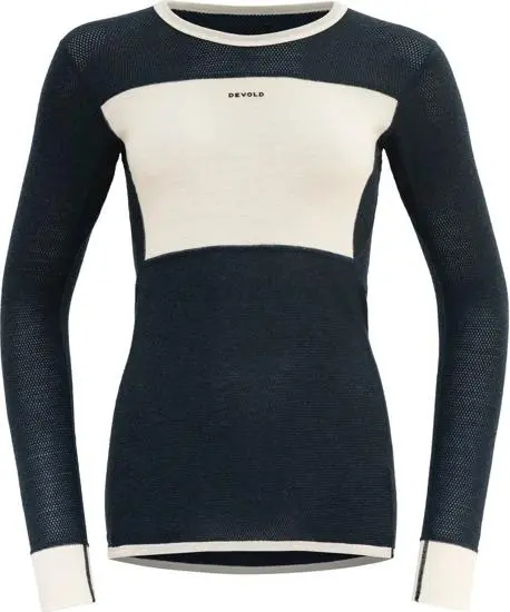 Devold Devold Women's Wool Mesh Shirt Ink/Offwhite