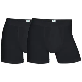 Dovre Dovre 2P Organic Cotton Boxer With Fly Svart økologisk bomull Small Herre