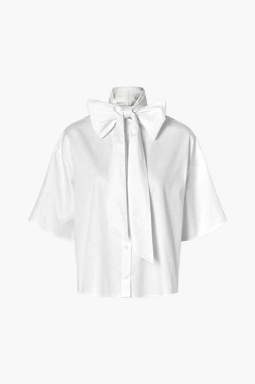 Selected Women Knytebluse slfJuno 3/4 Bow Shirt B - Hvit