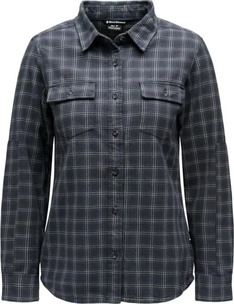 Black Diamond Black Diamond Women's Project Twill Long Sleeve Shirt Charcoal-citron