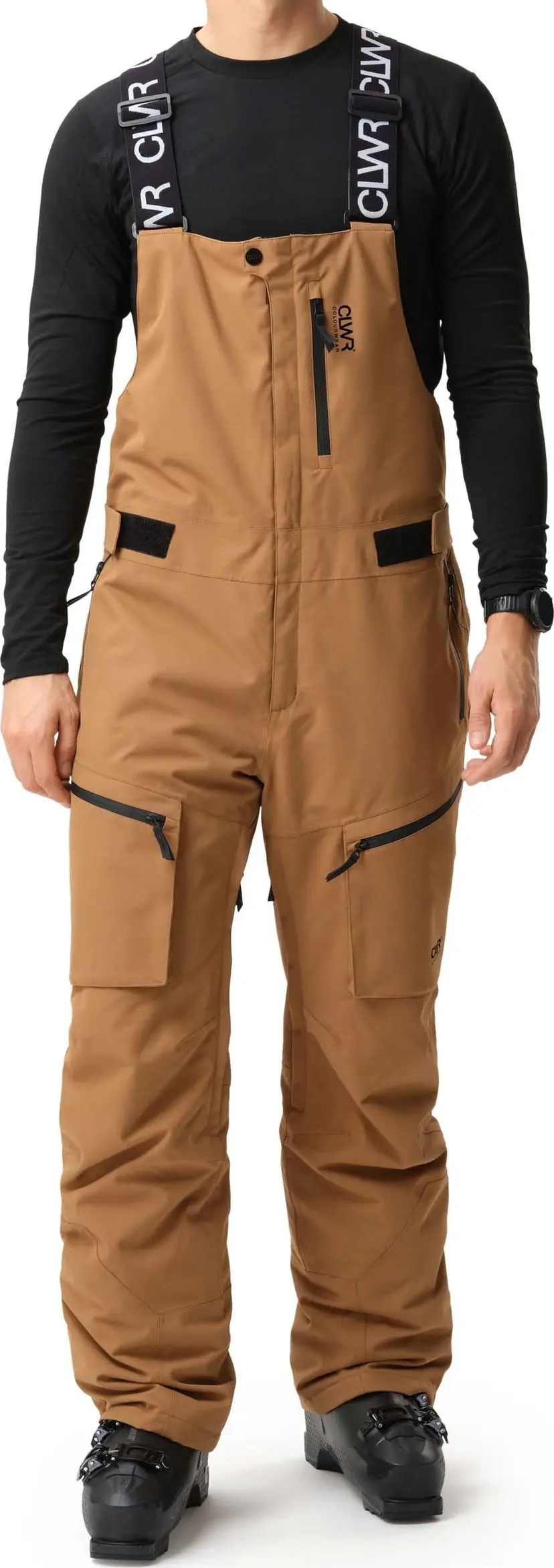 ColourWear ColourWear Men's Slash Bib Pants Workwear Brown