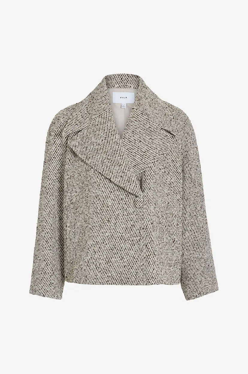 Vila Jakke Vikamille L/s Short Jacket - Grå