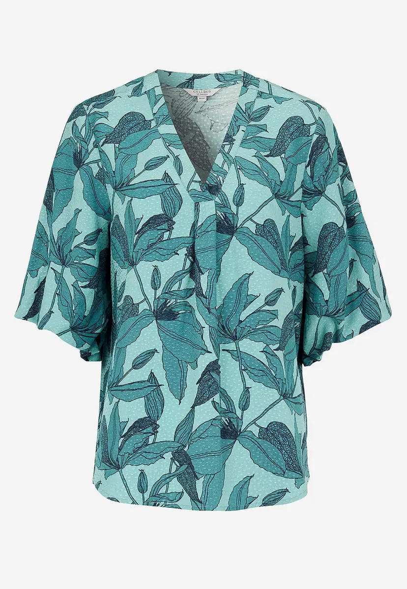 Cellbes of Sweden Vevet bluse med pufferme