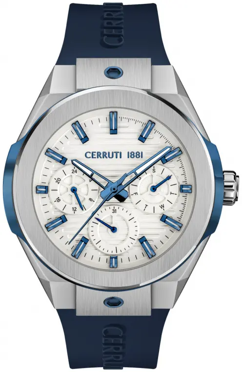 Cerruti Cerruti 1881 Herreklokke CIWGQ2116906 Hvit/Gummi Ø44 mm