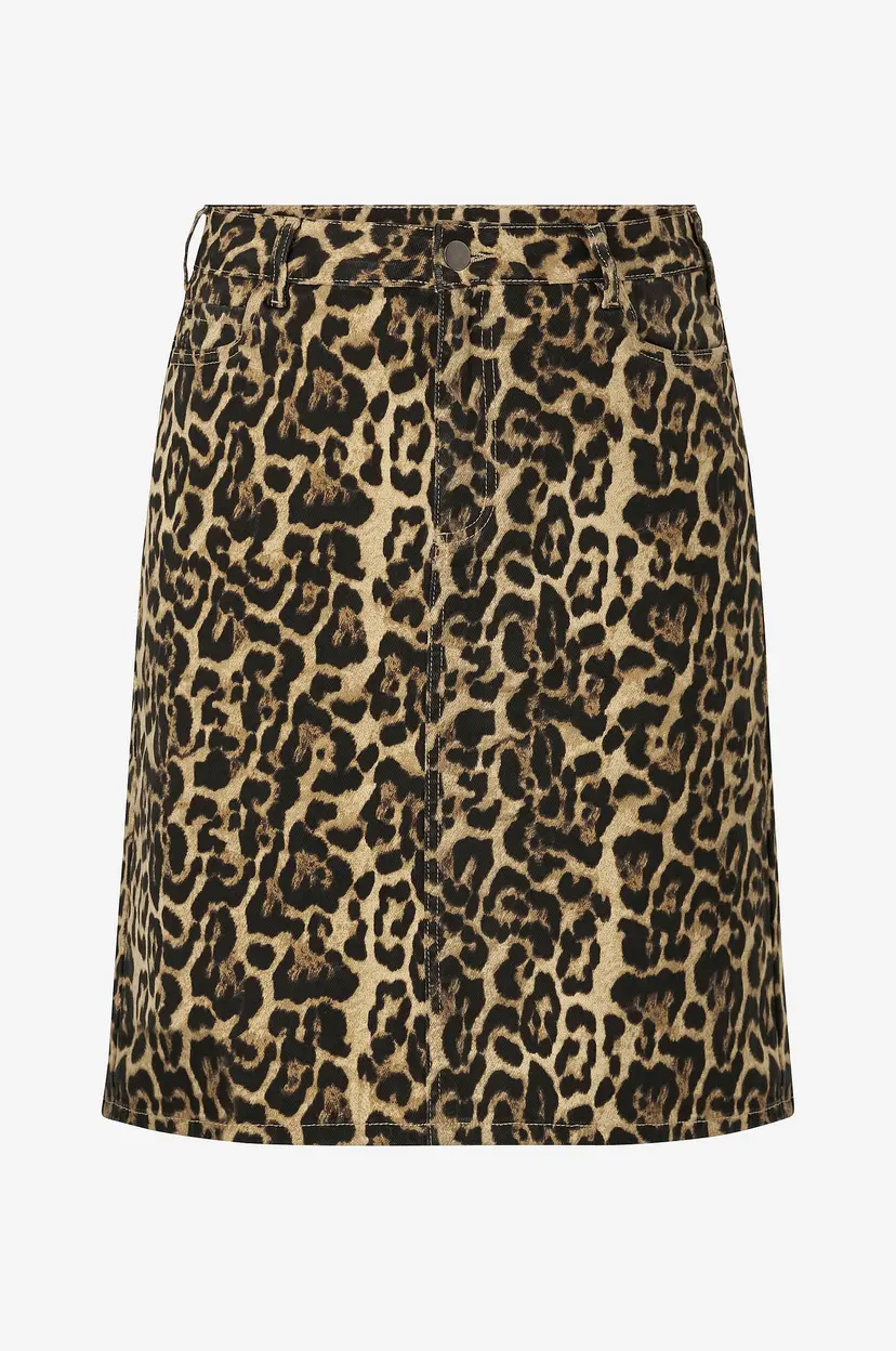 KAFFE Curve Denim skjørt kcLeonoma Denim Skirt - Brun