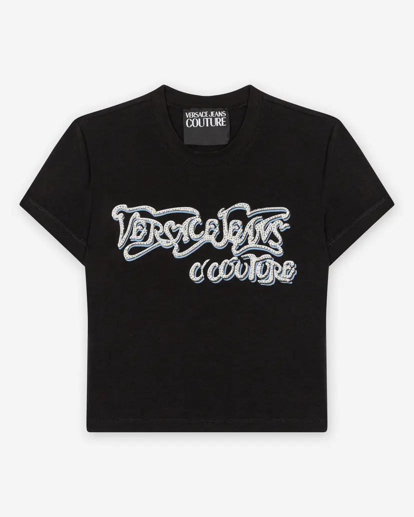 Versace Jeans Couture Versace Jeans Couture 80HAHE03 Black Cropped t-shirt