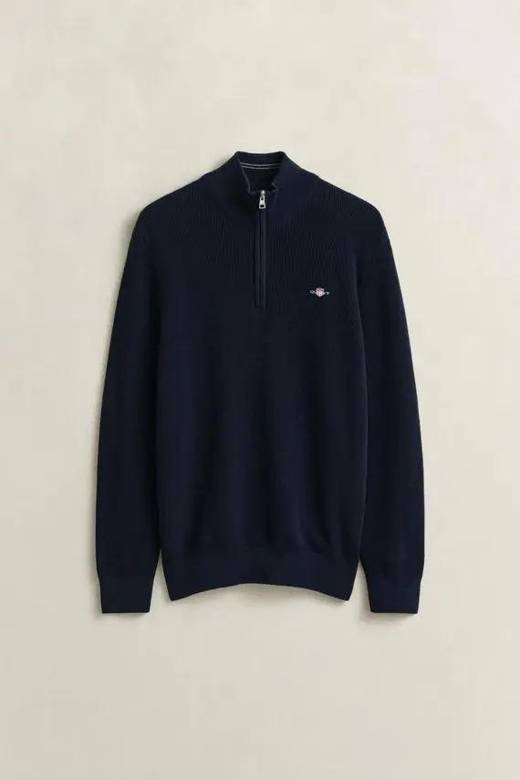 Gant MICRO TEXTURED COTTON HALF ZIP