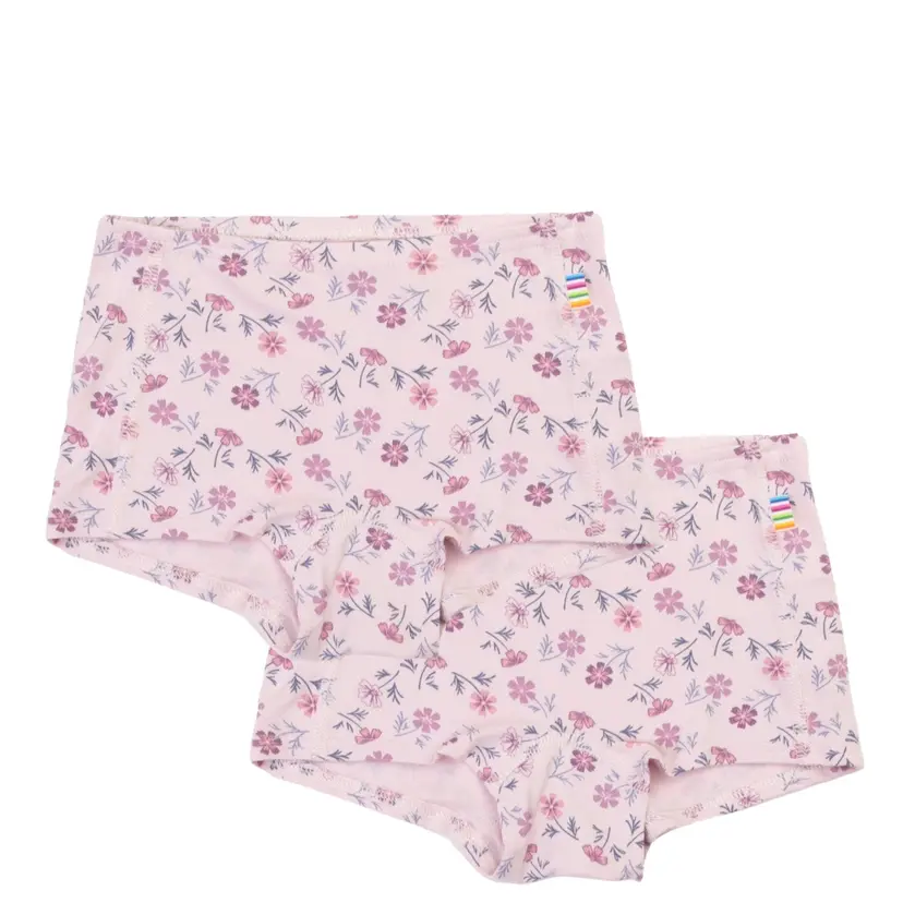 Joha Hipster 2-pk i bambus «Blomster» Lys lilla