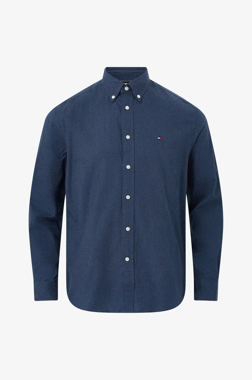 Tommy Hilfiger Skjorte Dobby Structure Rf Shirt - Blå