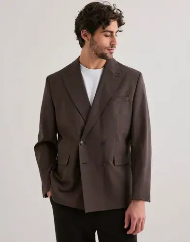 Selected Men Selected Men Slhreg-Theo Wool Blend Db Blz Blazere Brun