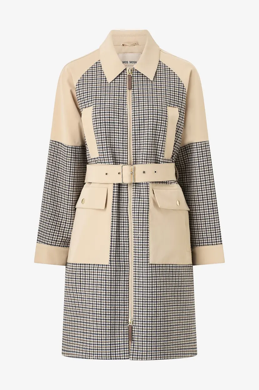 Mos Mosh Kåpe mmAline Check - Beige