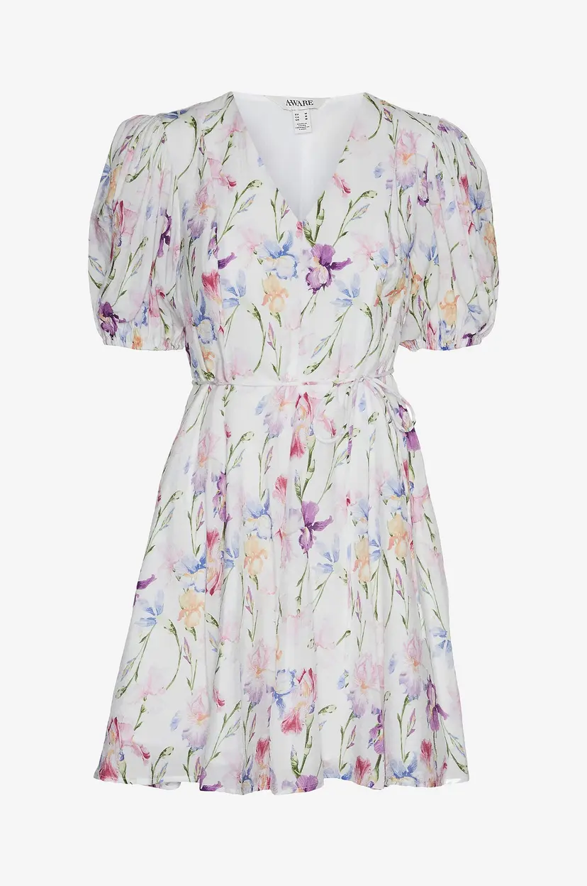 Vero Moda Kjole vmNabiah 2/4 V-neck Short Dress Vma - Hvit