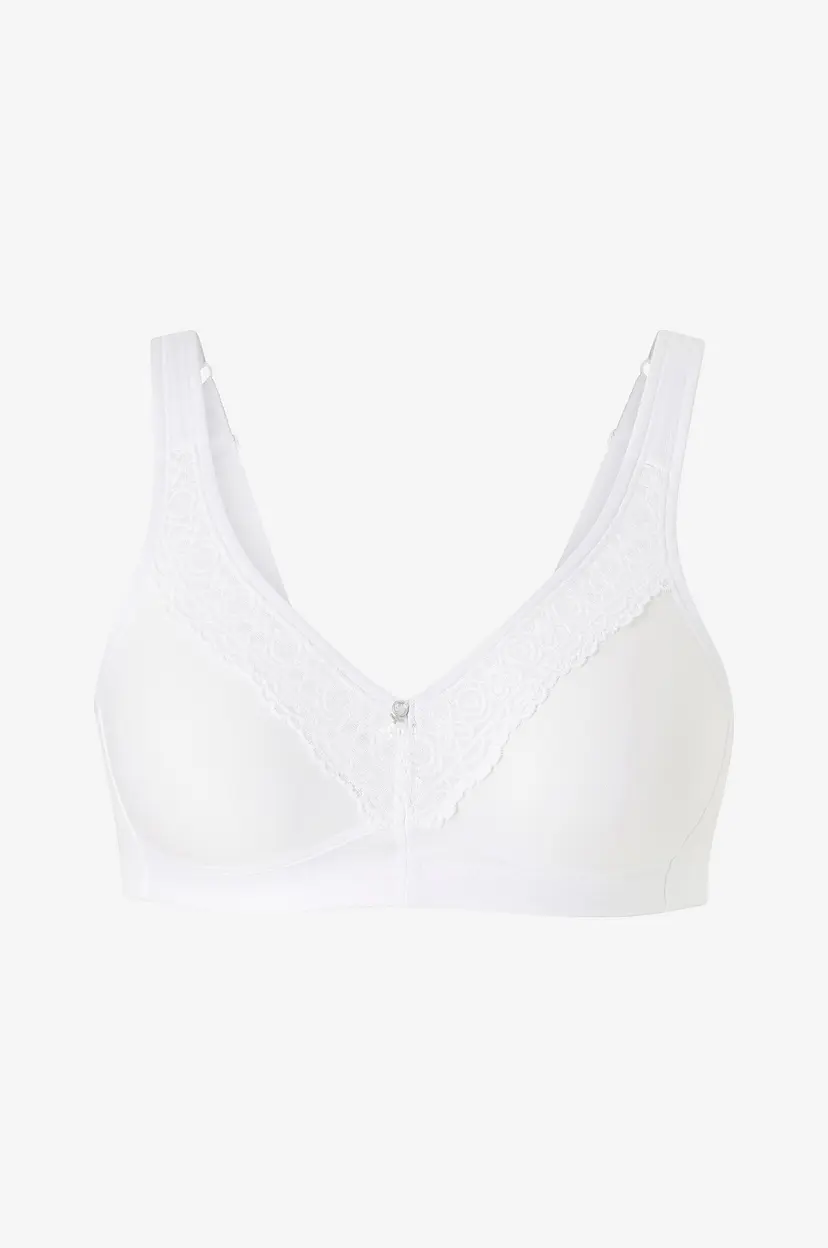 Swegmark Myk BH Stars Cotton Soft Bra Moulded Cups - Hvit