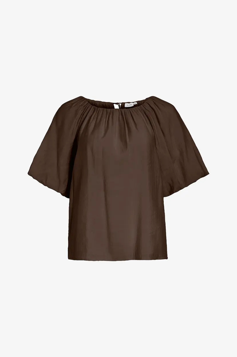 Vila Bluse viHekla Boat Neck 2/4 - Brun