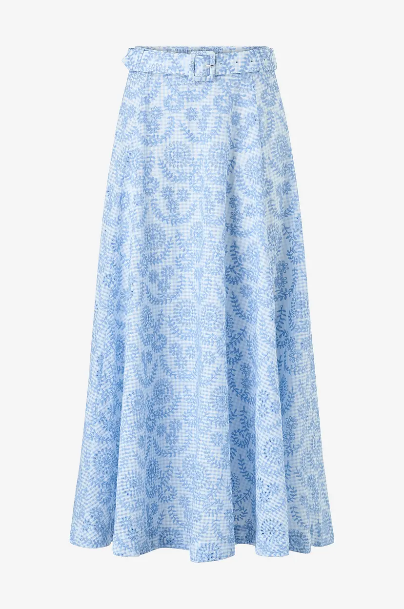 By Timo Maxi skjørt Checks Maxi Skirt - Blå