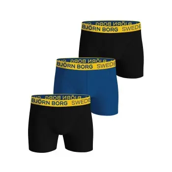 Björn Borg Björn Borg 3P Cotton Stretch Boxers Sweden Svart/Blå bomull Large Herre