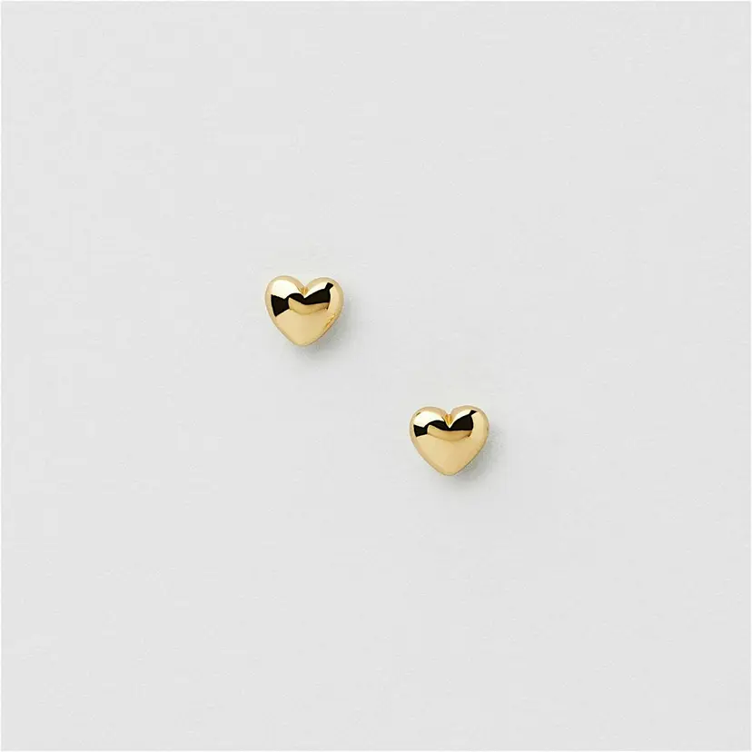 Safira Puffy Heart Studs