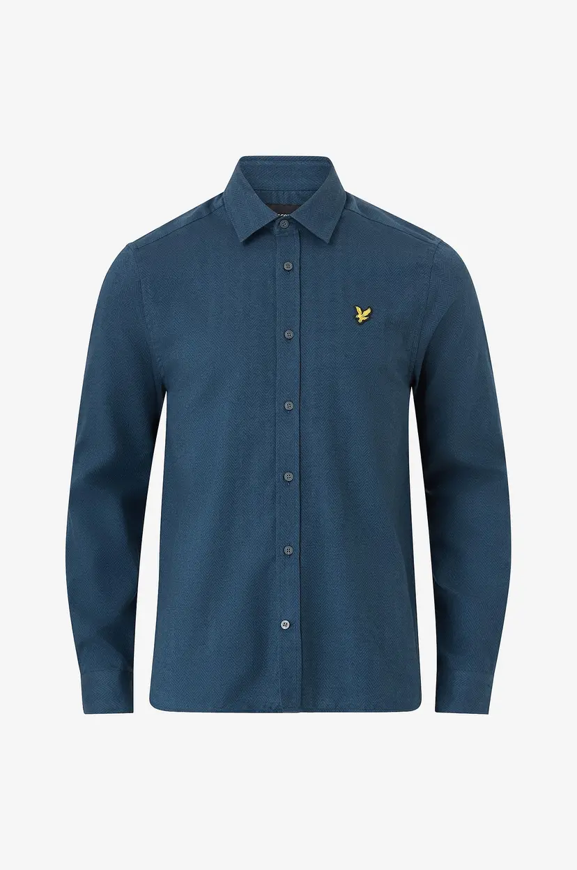 Lyle & Scott Flanellskjorte Herringbone Flannel Shirt - Blå