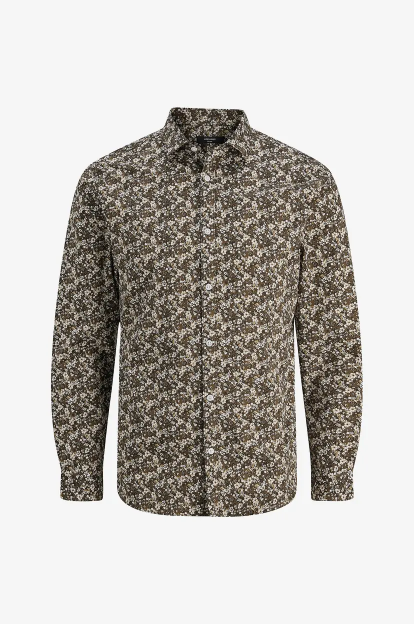 Jack & Jones Skjorte jprBlablackpool Stretch Aop LS - Brun