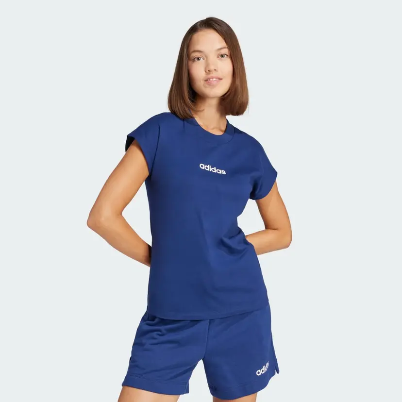 Adidas Essentials Linear Cotton T-skjorte