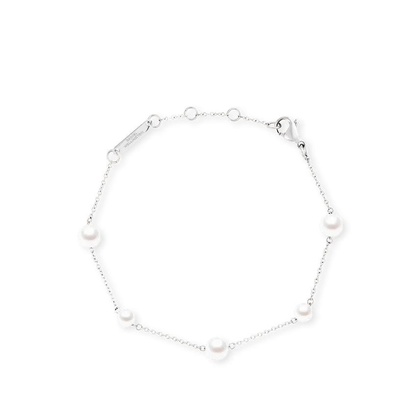 Daniel Wellington Silver Bracelet Pearl Step | DW