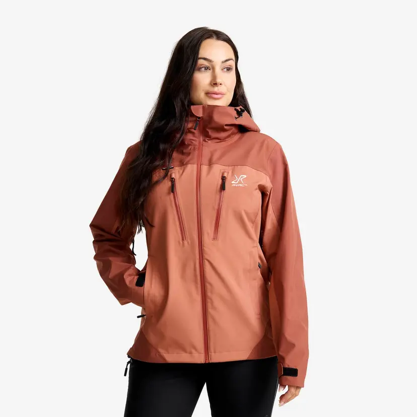 RevolutionRace Silence Proshell 3L Jacket Dame Cedar Wood/Pink Mahogany