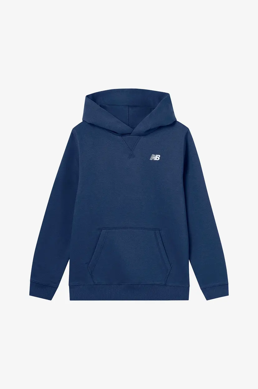 New Balance Hettegenser New Balance Brush Back Small Logo Hoodie - Blå