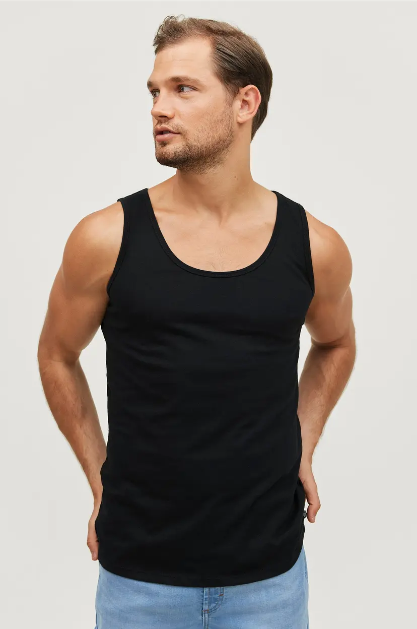 Ellos Collection Singlet Robert 2-pk - Svart