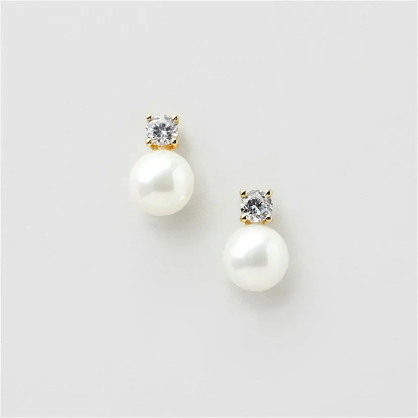 Bling Pearl Studs