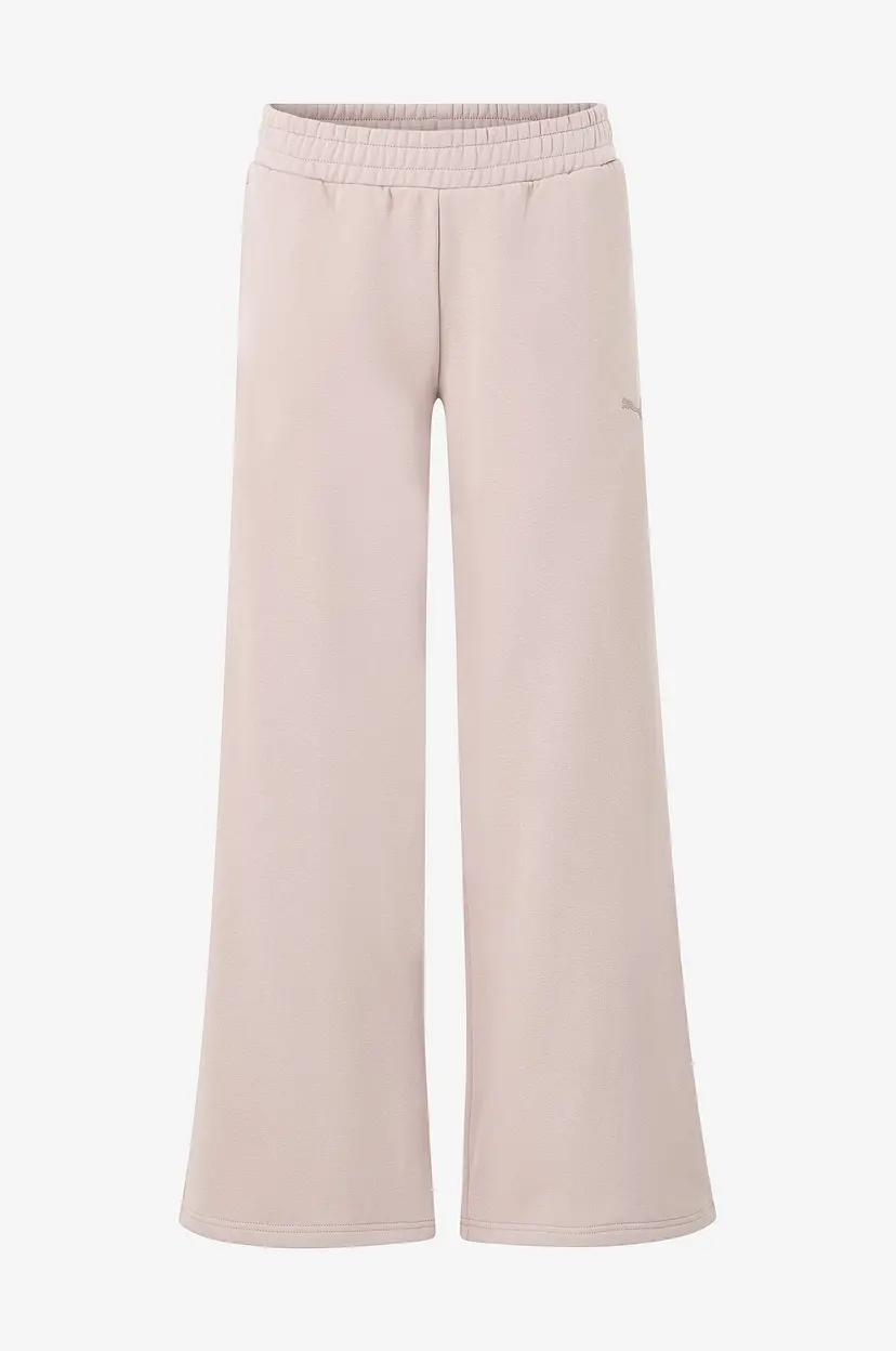 Puma Sweatpants Ess Cat Comfort Wide Leg Pants FL op - Beige