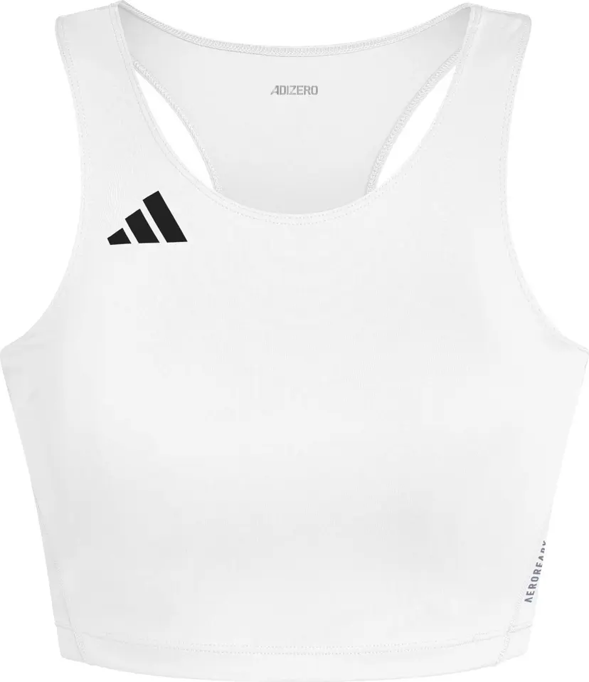 Adidas Adidas Women's Adizero Essentials Running Crop Top White