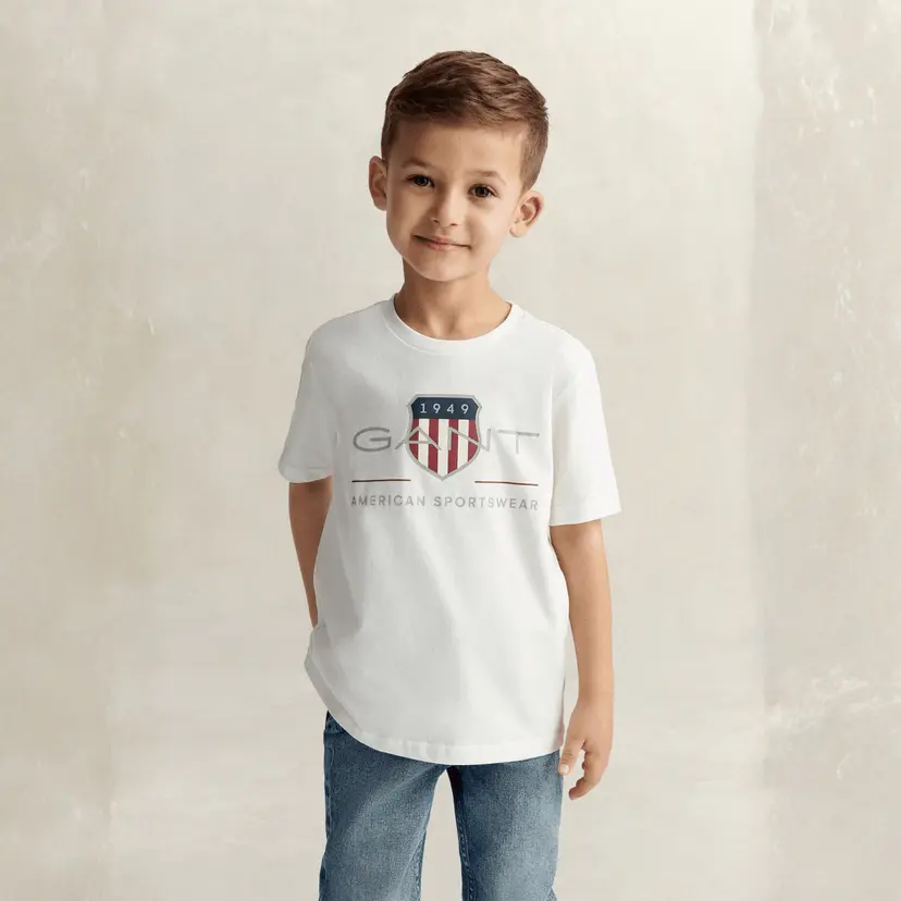 GANT Gant - T-skjorte Archive Shield SS White
