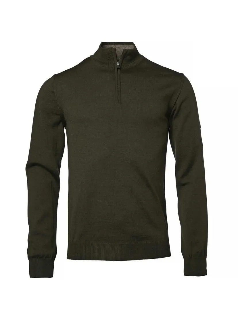 Chevalier Chevalier Men's Aston Half Zip Merino Pullover Dark Green