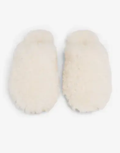 Nelly Nelly - Hvit - Cosy Curl Faux Fur Slipper