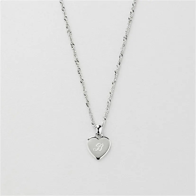 Tuva Heart Halskjede Gravering