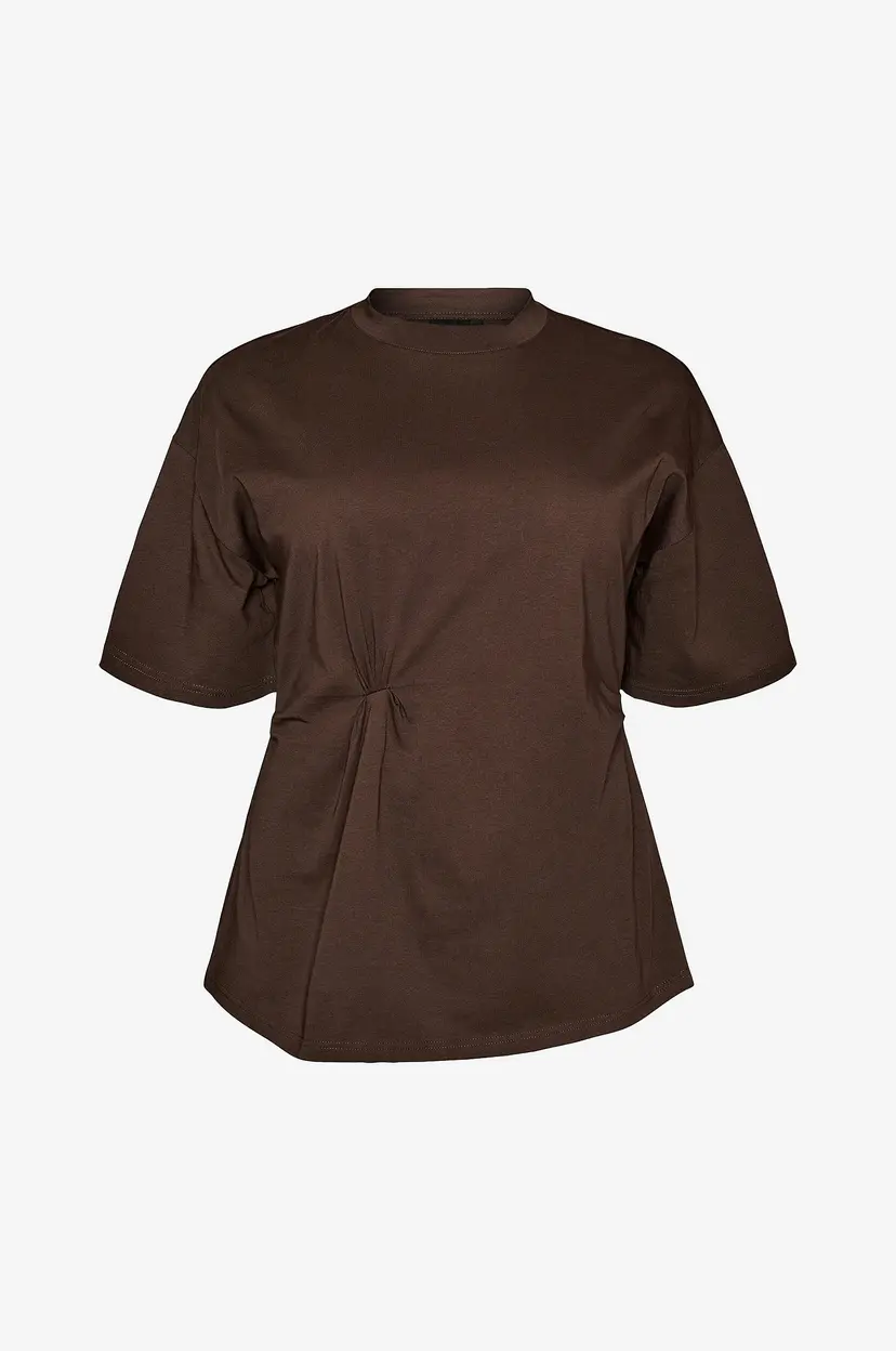 Zizzi Kortermet topp Mbille H, 1/2, Tee - Brun