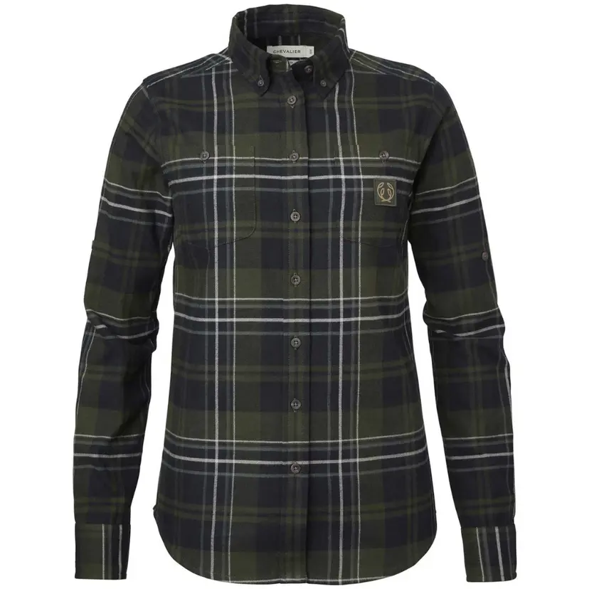 Chevalier Chevalier W's Heron Flannel Shirt October Green Checked