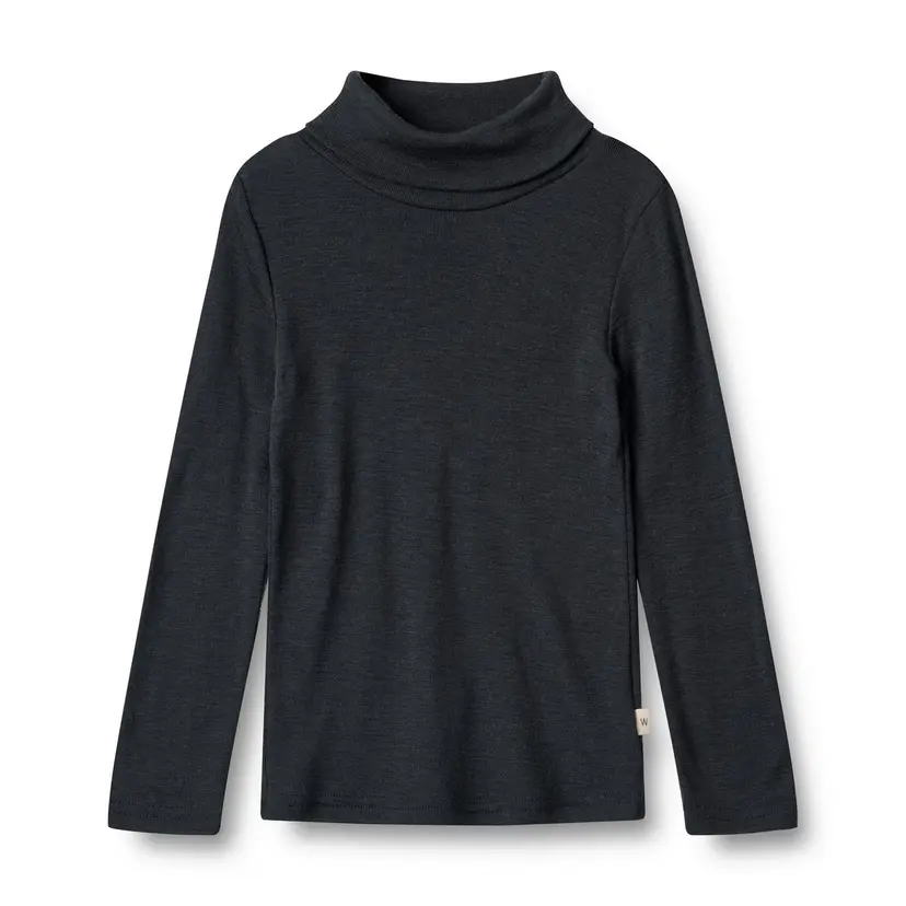 Wheat Wheat Ull T-Shirt Roll Neck Aksel Navy (98 /3 år)