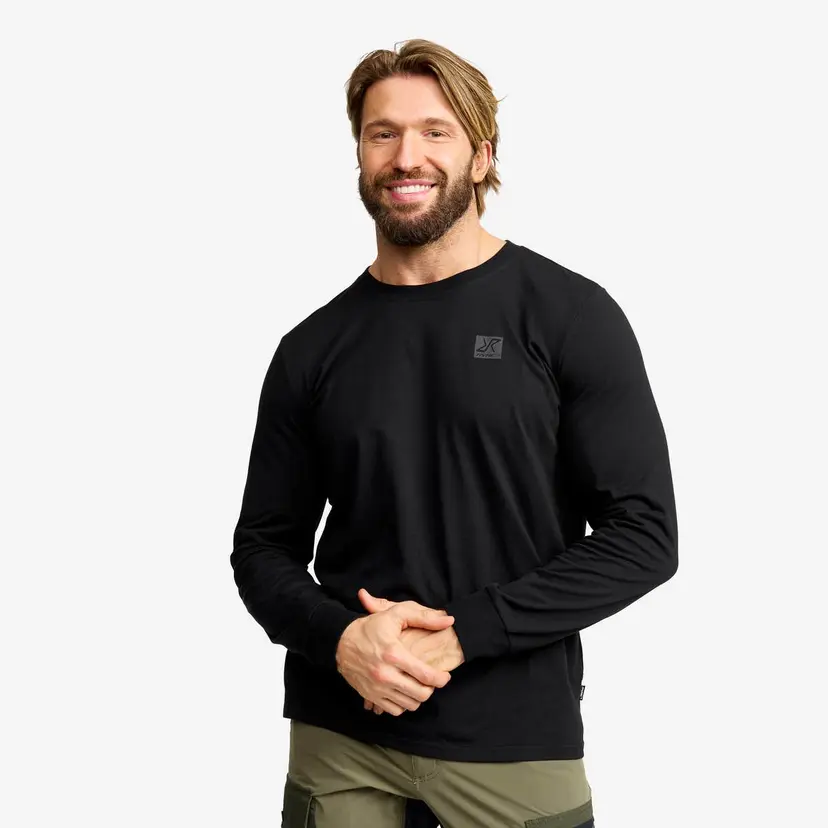 RevolutionRace Easy Long-sleeved T-shirt Herre Black